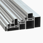 O tubo de alumínio anodizado perfila a tubulação de prata 100 x 100 da cavidade do quadrado