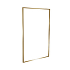 O espelho de alumínio do ouro retangular do canto de quadrado molda o perfil para banheiros