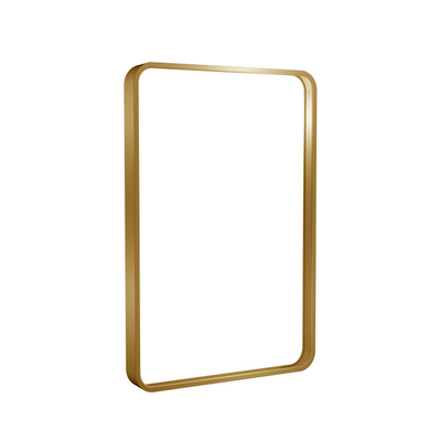 Do quadro retangular do espelho da forma do ouro o perfil de alumínio escovado arredondou o canto