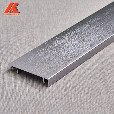 Placa de contorno de alumínio anodizada escovada para pavimentar a cozinha Toe Kick